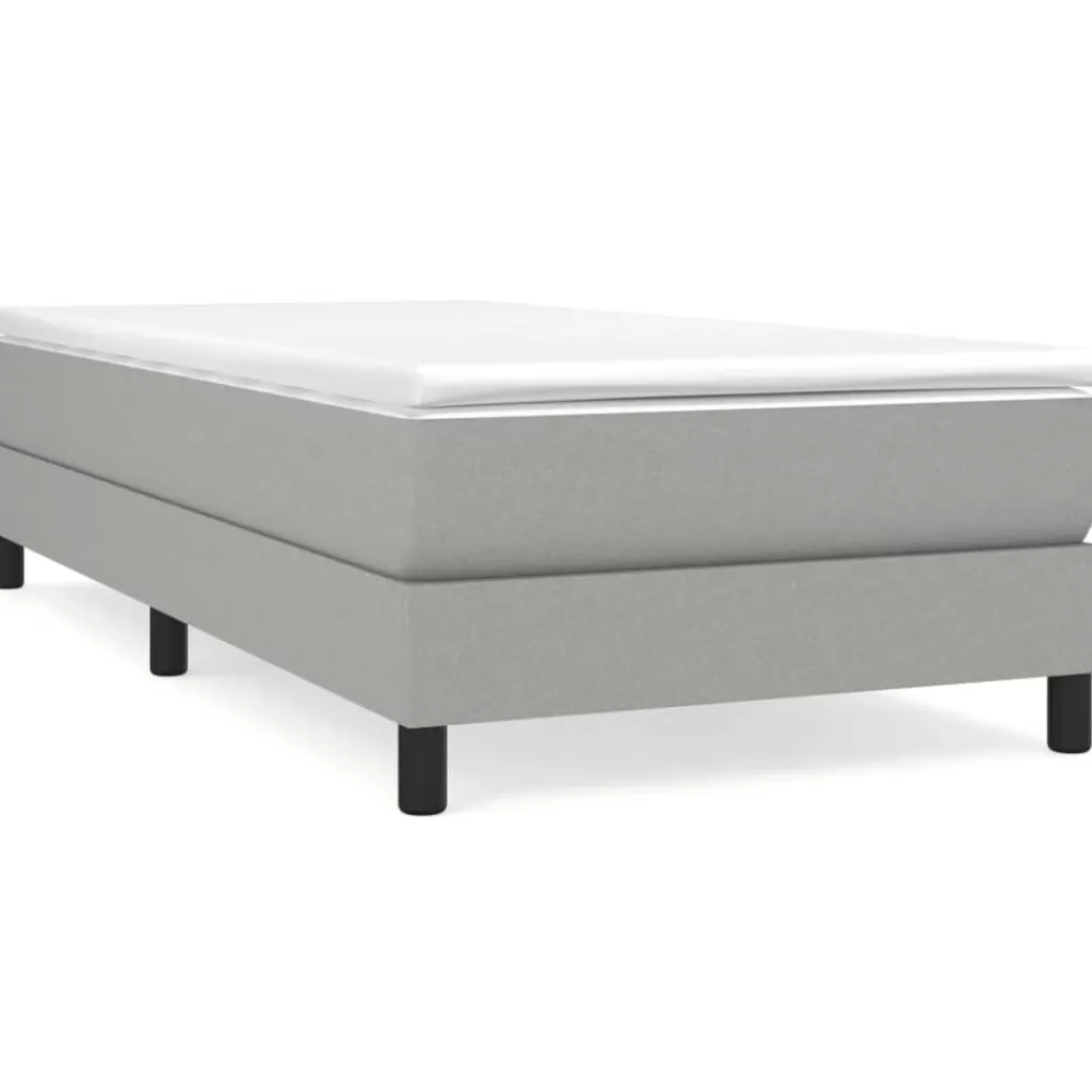 vidaXL Bedden & Accessoires> Boxspringframe Stof Lichtgrijs 80X200 Cm