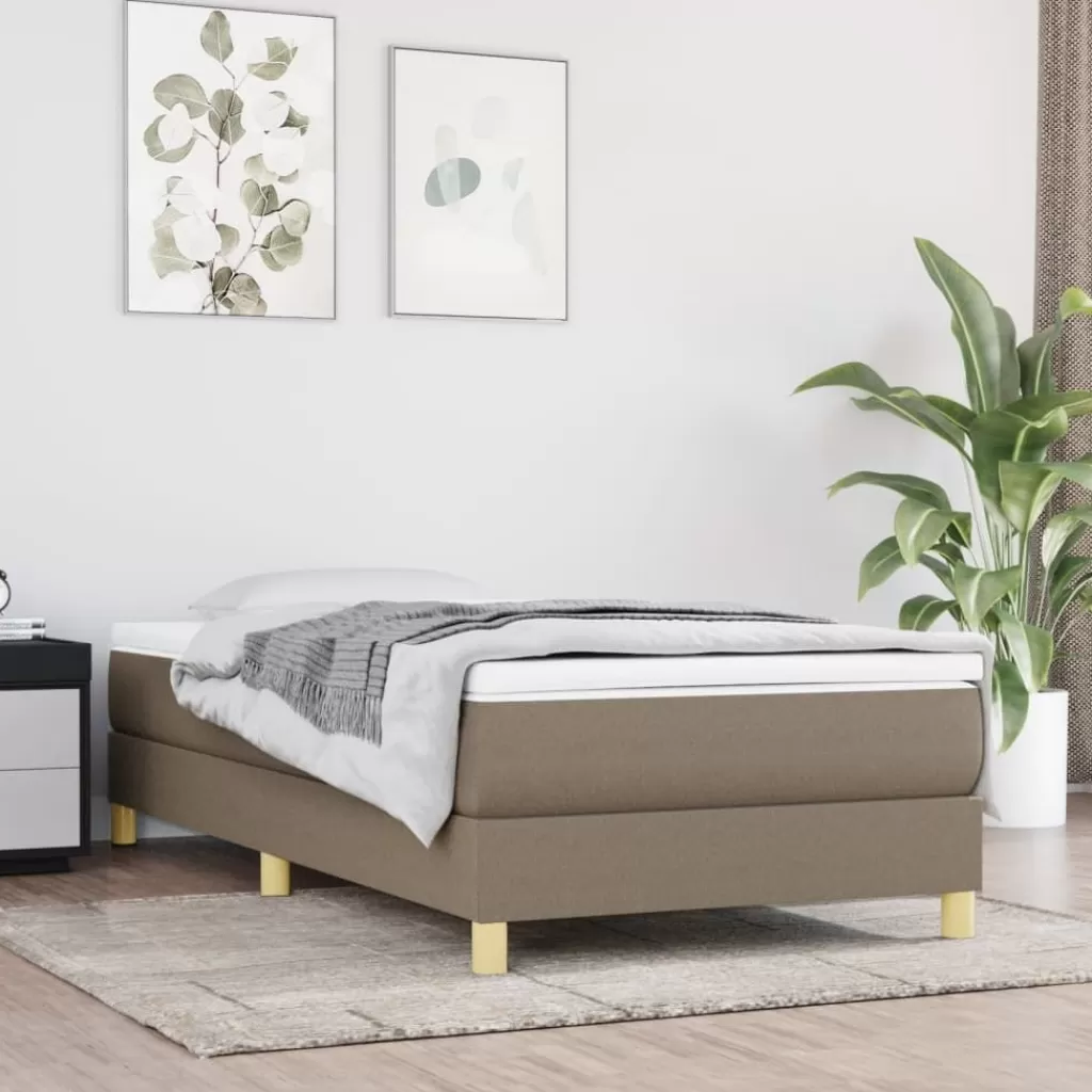 vidaXL Bedden & Accessoires> Boxspringframe Stof Taupe 80X200 Cm