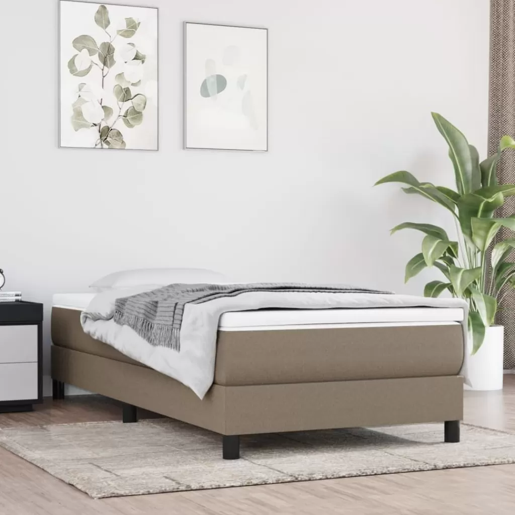 vidaXL Bedden & Accessoires> Boxspringframe Stof Taupe 80X200 Cm