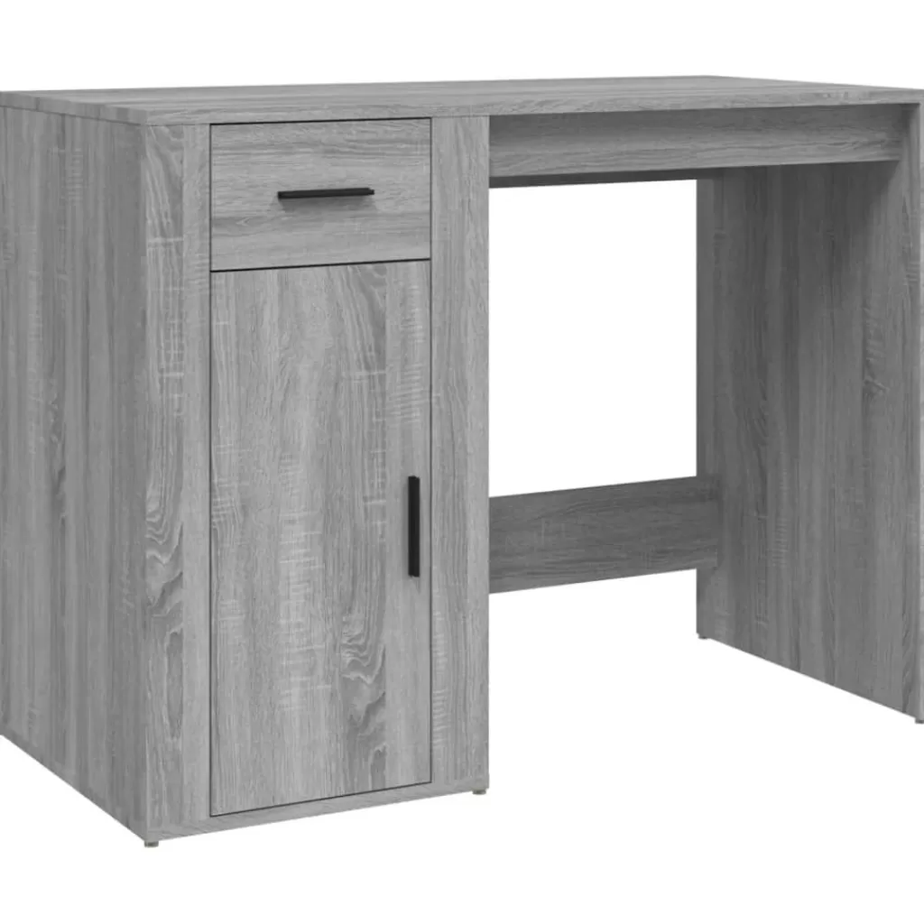 vidaXL Kantoormeubelen> Bureau 100X49X75 Cm Bewerkt Hout Grijs Sonoma Eikenkleurig