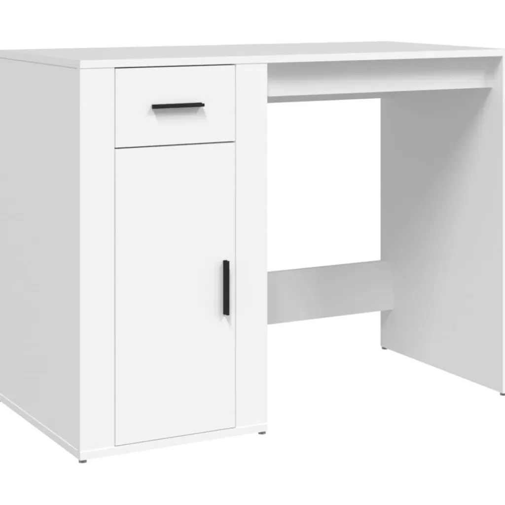 vidaXL Kantoormeubelen> Bureau 100X49X75 Cm Bewerkt Hout Wit