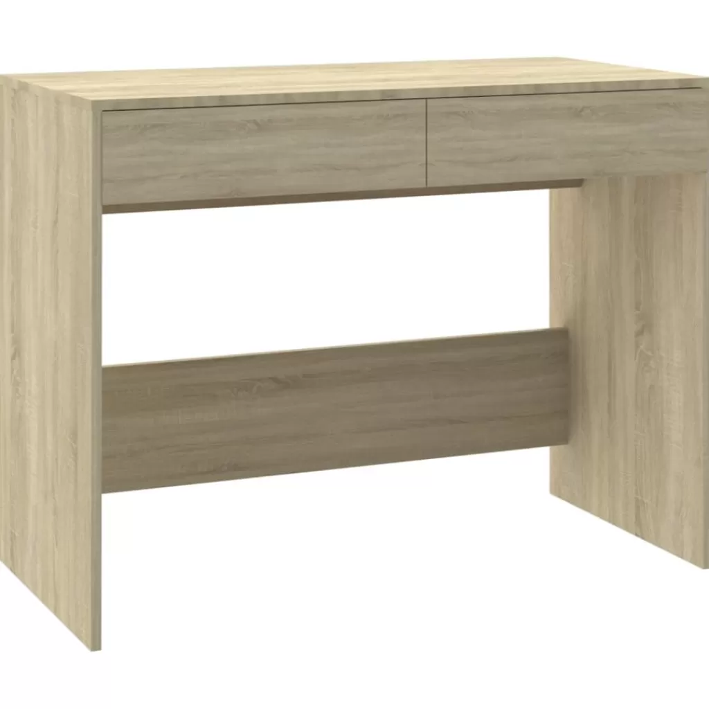 vidaXL Kantoormeubelen> Bureau 101X50X76,5 Cm Spaanplaat Sonoma Eikenkleurig