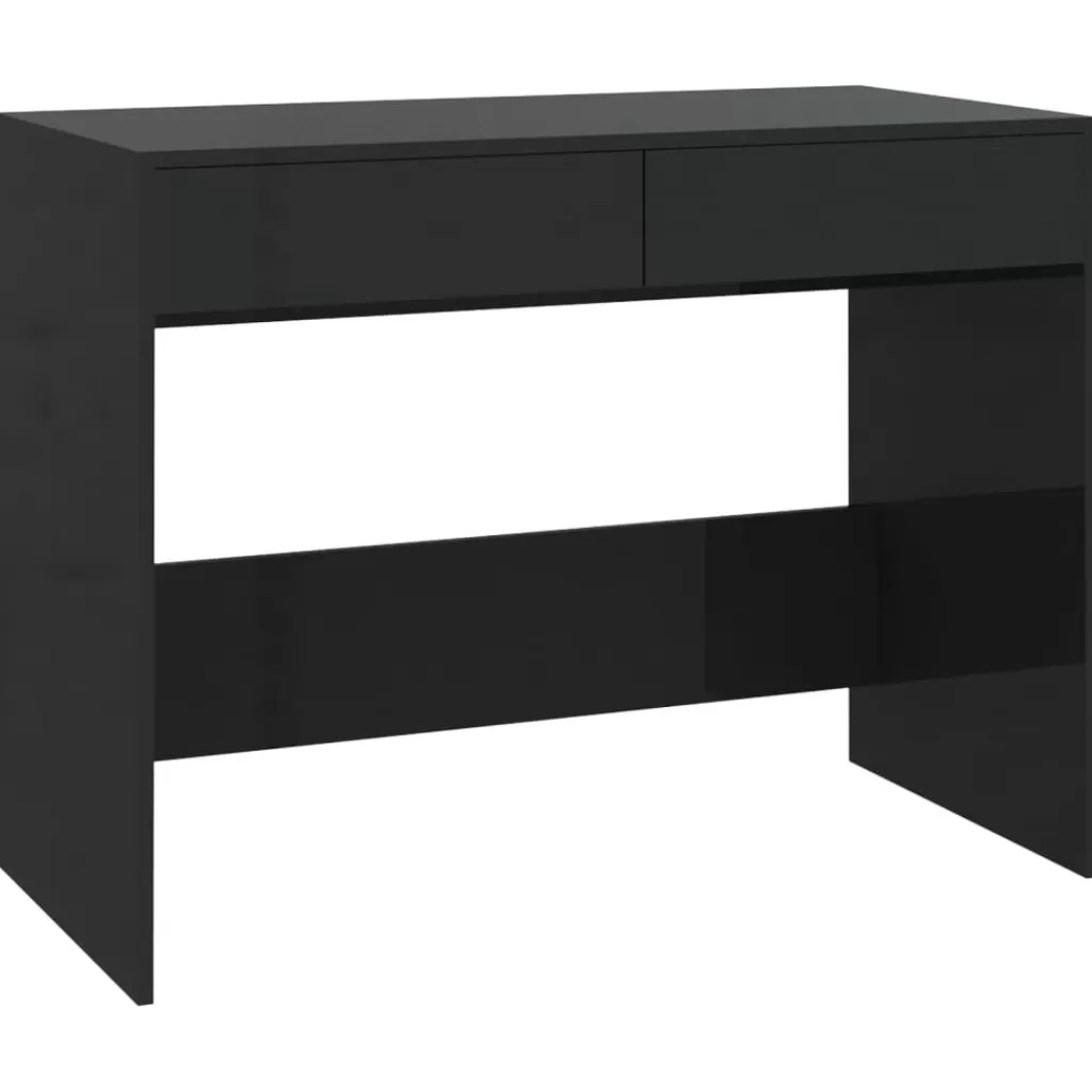 vidaXL Kantoormeubelen> Bureau 101X50X76,5 Cm Spaanplaat Zwart