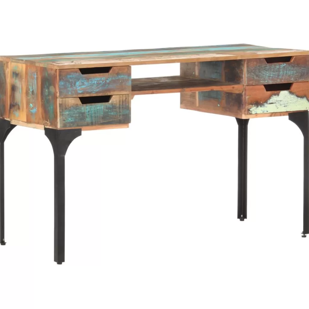 vidaXL Kantoormeubelen> Bureau 118X48X75 Cm Massief Gerecycled Hout