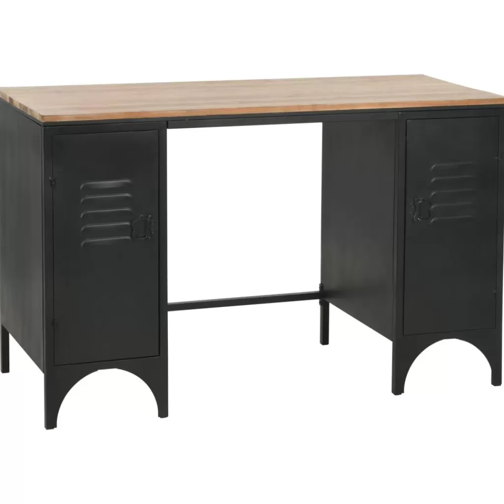 vidaXL Kantoormeubelen> Bureau 120X50X76 Cm Massief Vurenhout En Staal