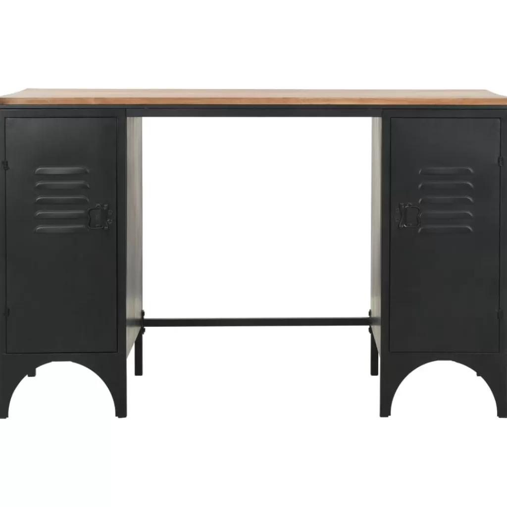 vidaXL Kantoormeubelen> Bureau 120X50X76 Cm Massief Vurenhout En Staal