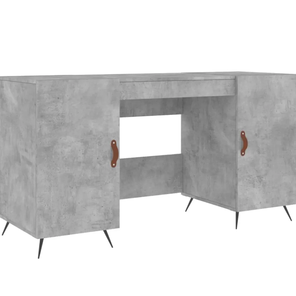 vidaXL Kantoormeubelen> Bureau 140X50X75 Cm Bewerkt Hout Betongrijs