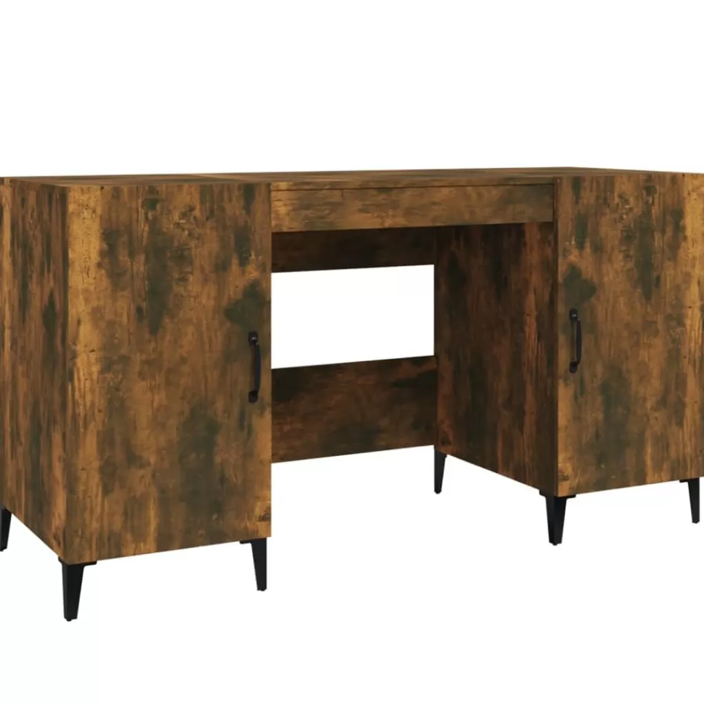 vidaXL Kantoormeubelen> Bureau 140X50X75 Cm Bewerkt Hout Gerookt Eikenkleurig