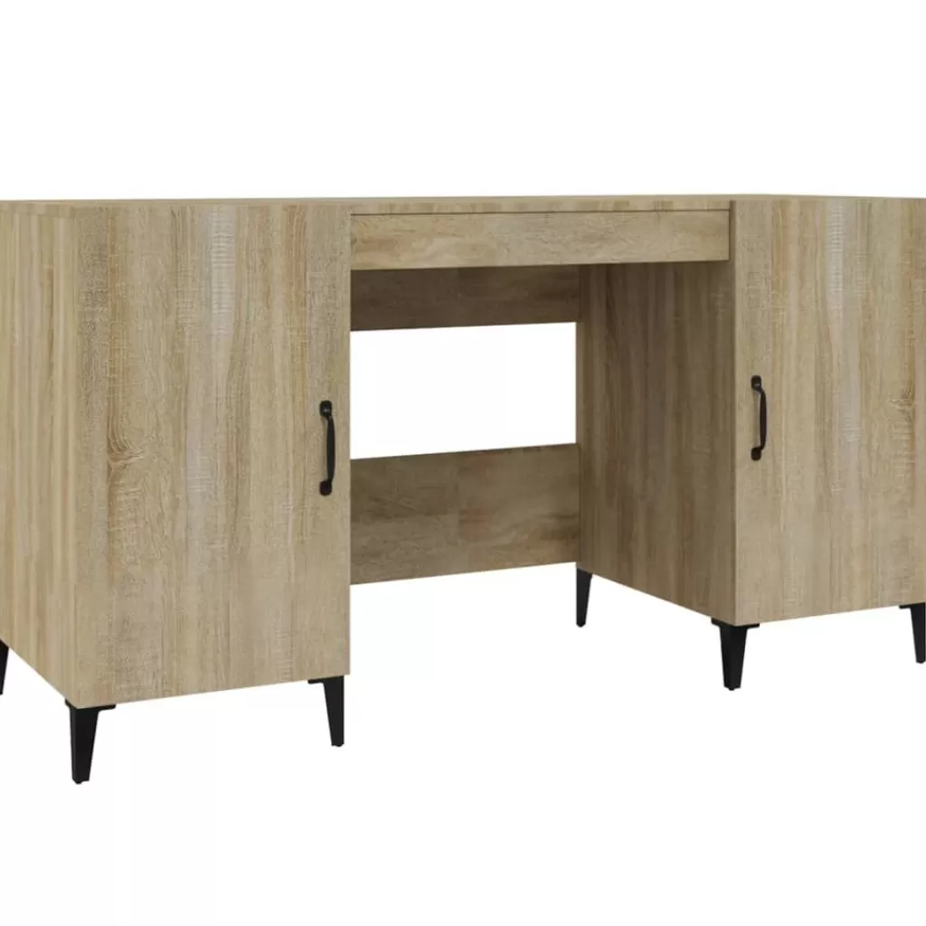 vidaXL Kantoormeubelen> Bureau 140X50X75 Cm Bewerkt Hout Sonoma Eikenkleurig