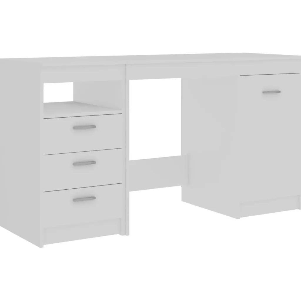 vidaXL Kantoormeubelen> Bureau 140X50X76 Cm Bewerkt Hout Wit