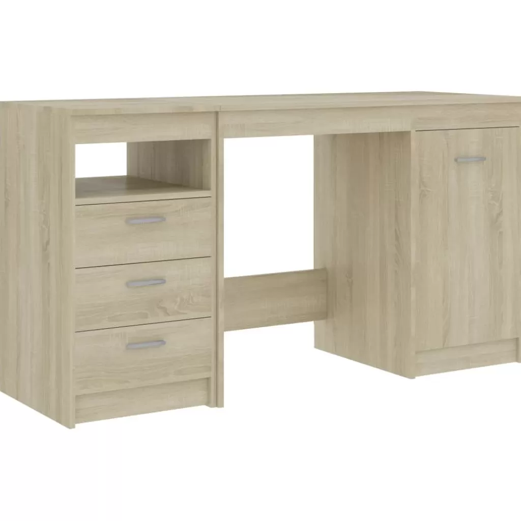 vidaXL Kantoormeubelen> Bureau 140X50X76 Cm Spaanplaat Sonoma Eikenkleurig