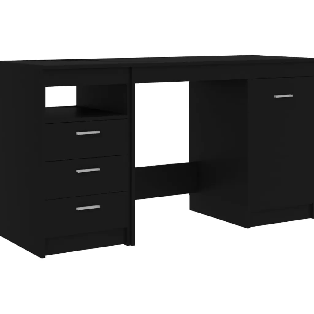 vidaXL Kantoormeubelen> Bureau 140X50X76 Cm Spaanplaat Zwart