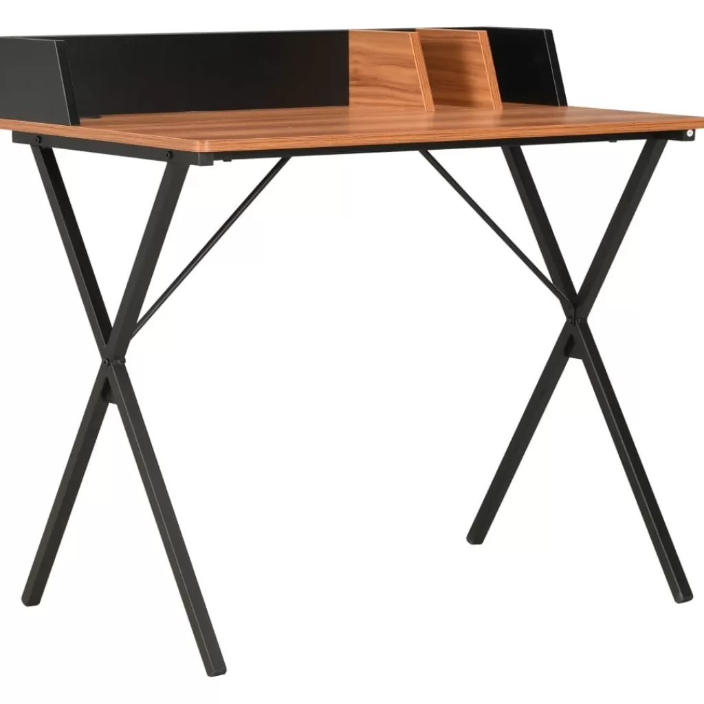 vidaXL Kantoormeubelen> Bureau 80X50X84 Cm Zwart En Bruin