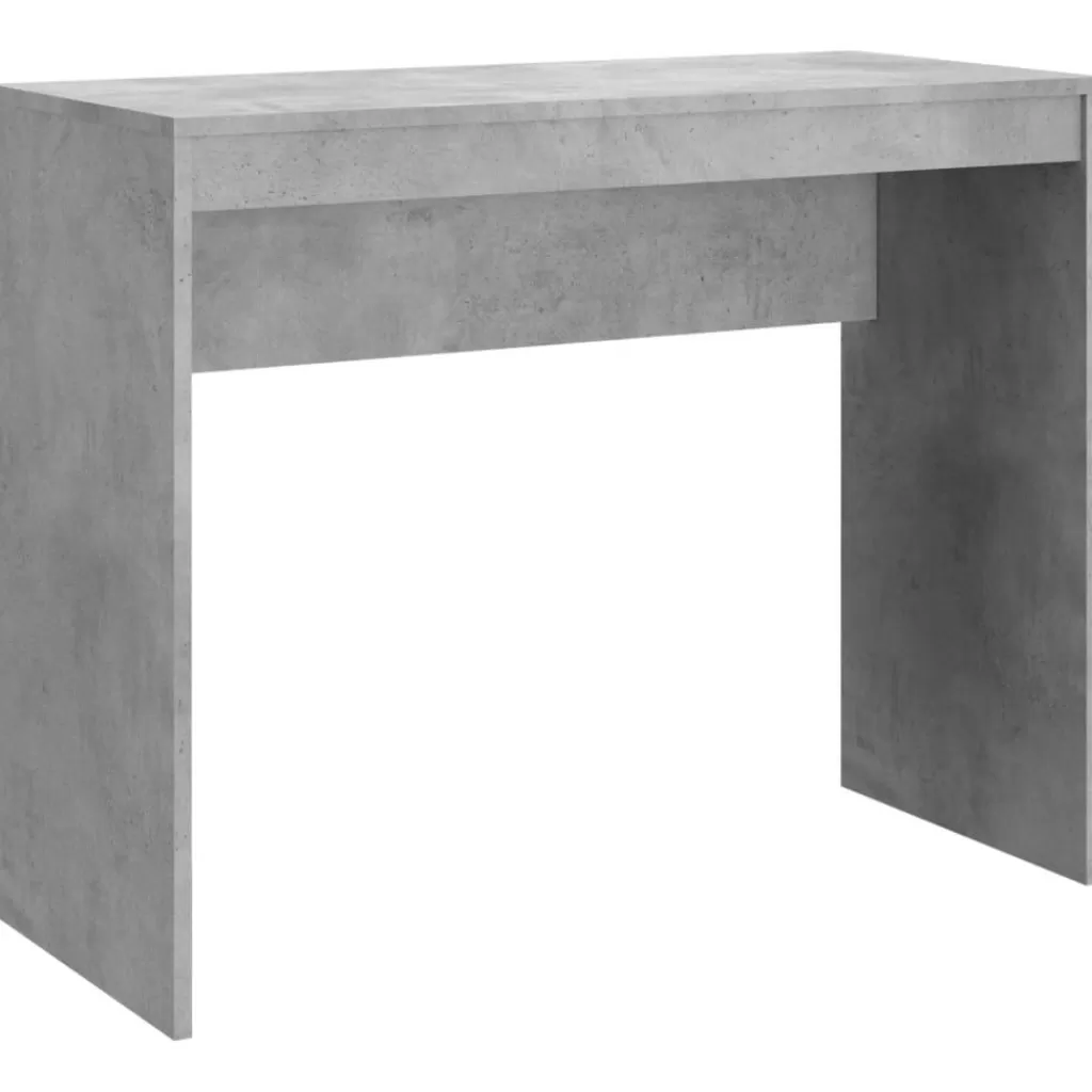 vidaXL Kantoormeubelen> Bureau 90X40X72 Cm Bewerkt Hout Betongrijs