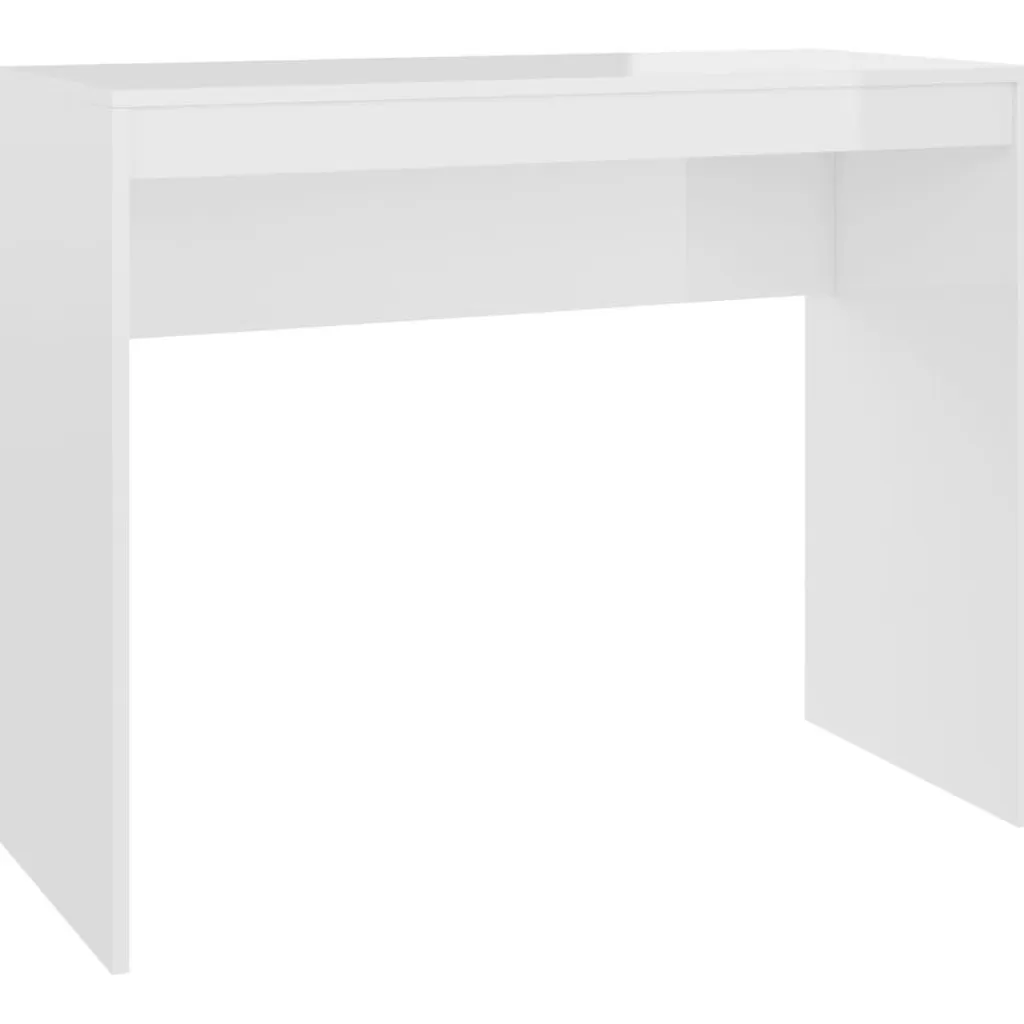 vidaXL Kantoormeubelen> Bureau 90X40X72 Cm Bewerkt Hout Hoogglans Wit