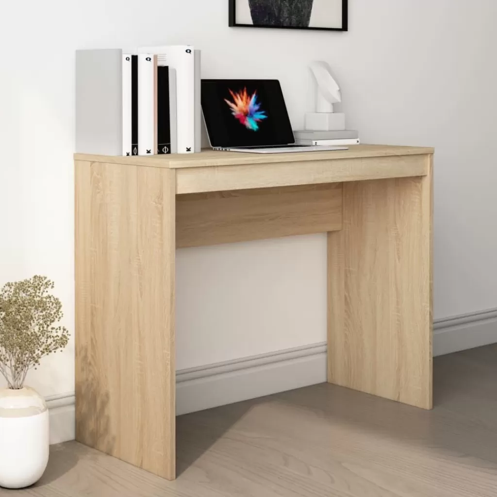 vidaXL Kantoormeubelen> Bureau 90X40X72 Cm Bewerkt Hout Sonoma Eikenkleurig