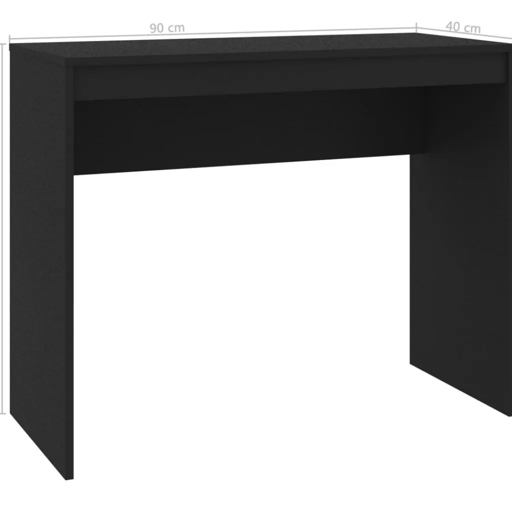 vidaXL Kantoormeubelen> Bureau 90X40X72 Cm Bewerkt Hout Zwart