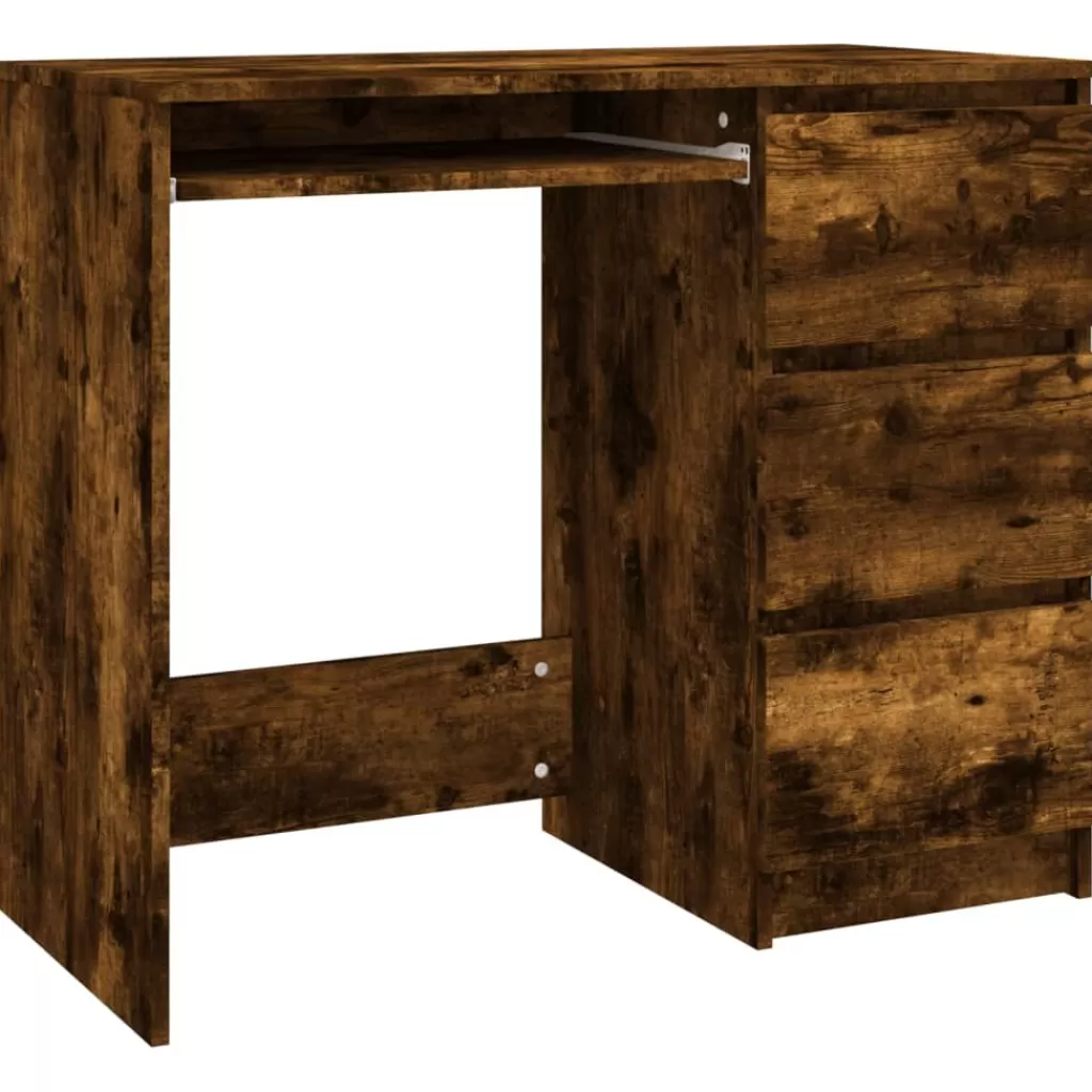 vidaXL Kantoormeubelen> Bureau 90X45X76 Cm Bewerkt Hout Gerookt Eikenkleurig