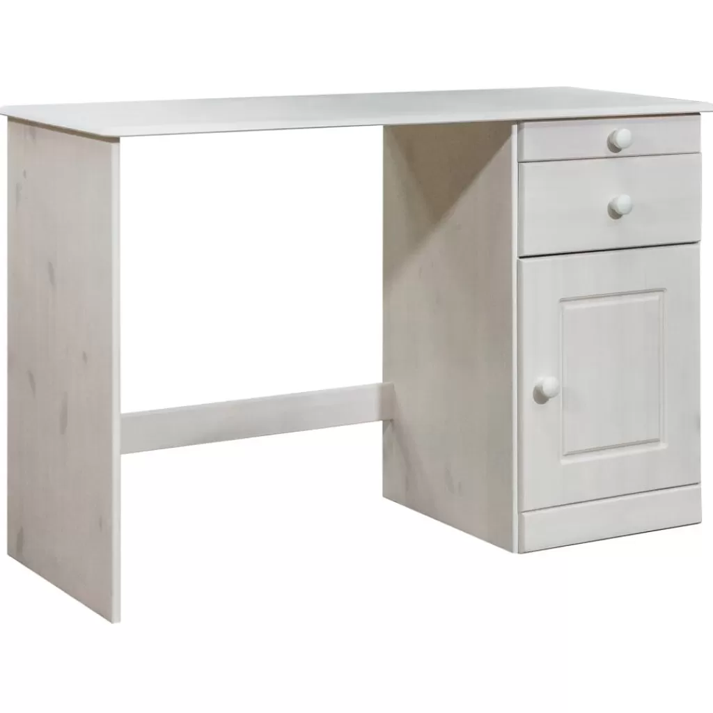 vidaXL Kantoormeubelen> Bureau Met Lades 110X50X74 Cm Massief Grenenhout