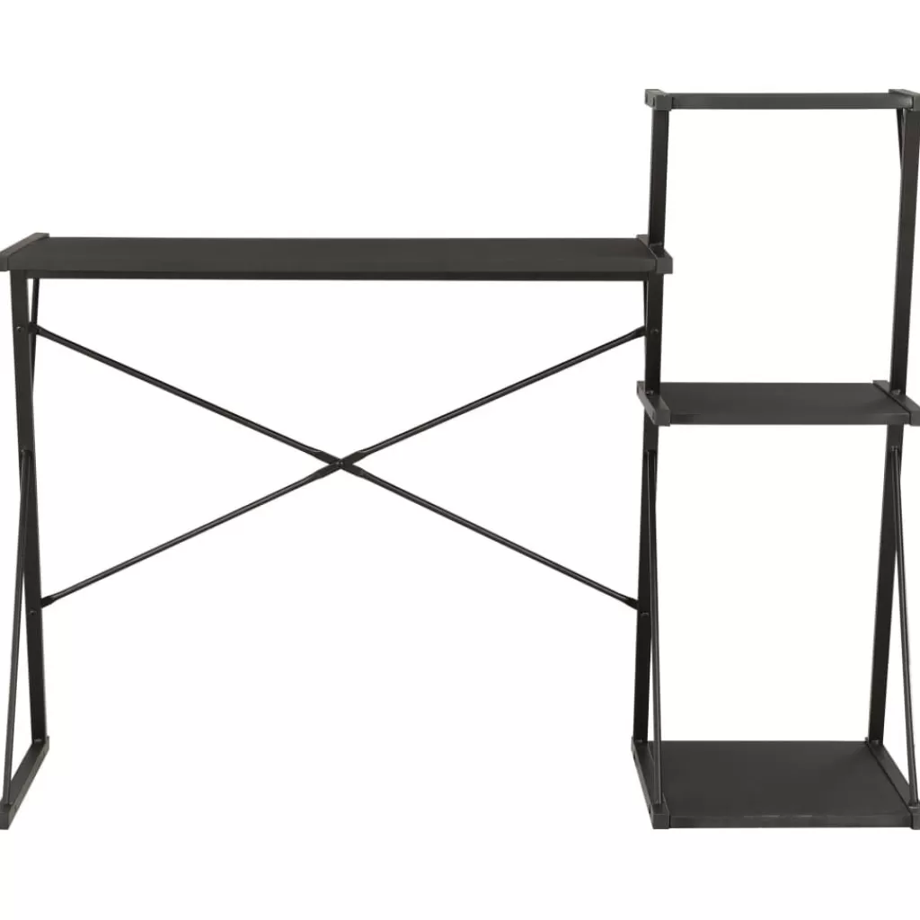 vidaXL Kantoormeubelen> Bureau Met Schap 116X50X93 Cm Zwart