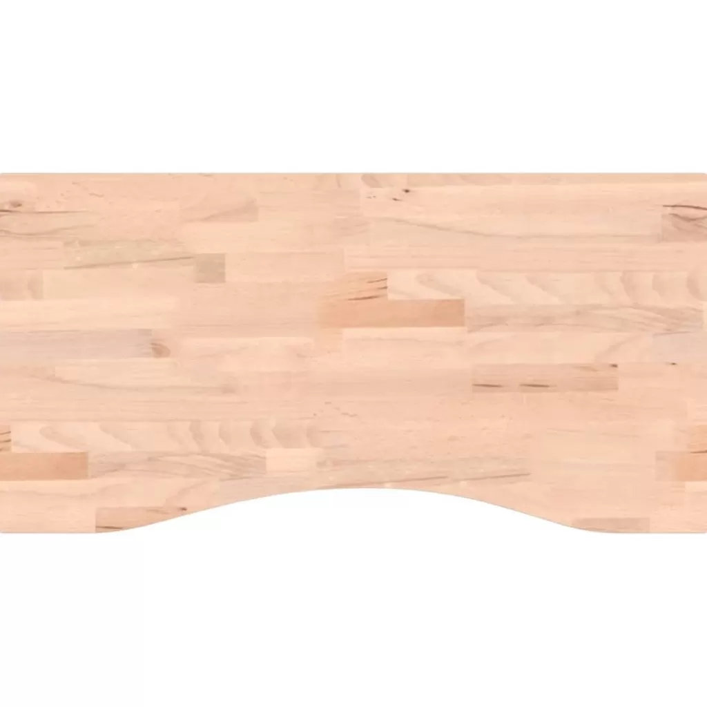 vidaXL Accessoires Voor Kantoormeubilair> Bureaublad 80X(36-40)X1,5 Cm Massief Beukenhout