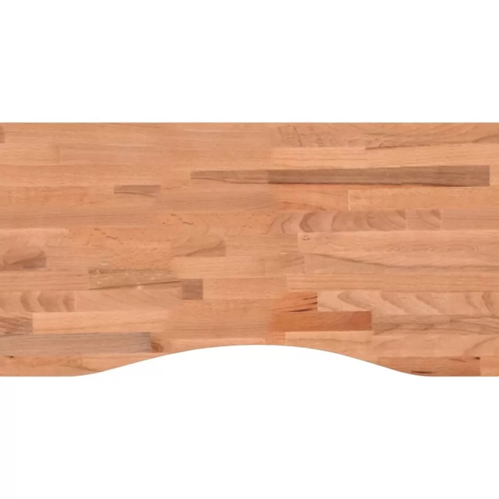 vidaXL Accessoires Voor Kantoormeubilair> Bureaublad 80X(36-40)X1,5 Cm Massief Beukenhout