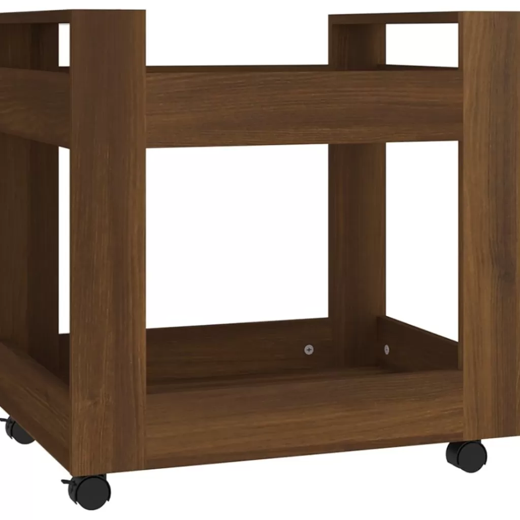 vidaXL Trolleys> Bureaukastje 60X45X60 Cm Bewerkt Hout Bruin Eikenkleur