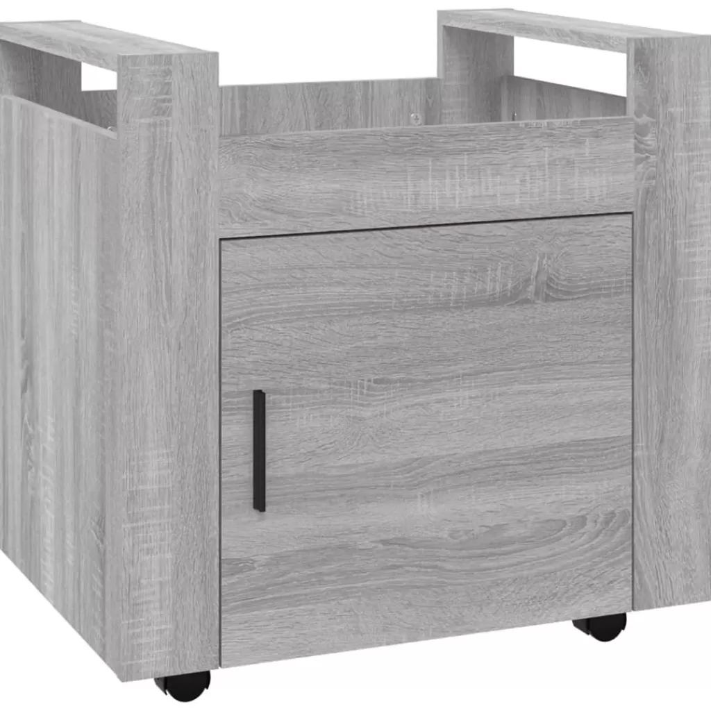 vidaXL Trolleys> Bureaukastje 60X45X60 Cm Bewerkt Hout Grijs Sonoma Eikenkleurig