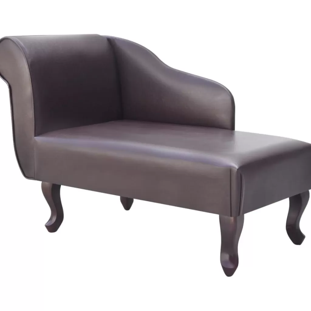 vidaXL Stoelen> Chaise Longue Kunstleer Bruin