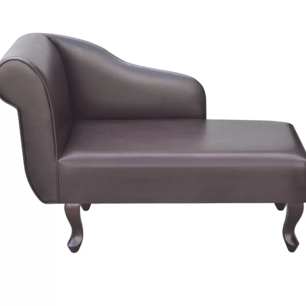 vidaXL Stoelen> Chaise Longue Kunstleer Bruin