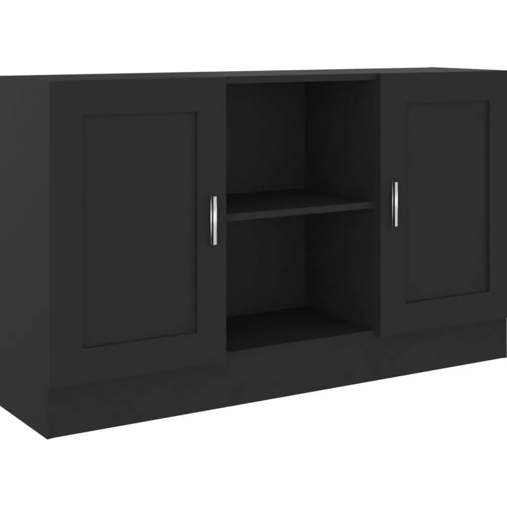 vidaXL Kasten & Opbergmeubelen> Dressoir 120X30,5X70 Cm Spaanplaat Zwart