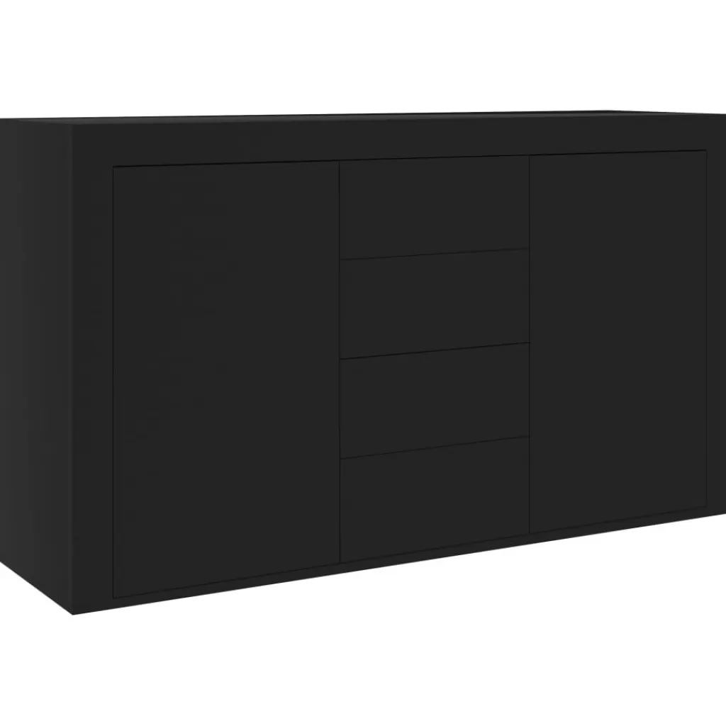 vidaXL Kasten & Opbergmeubelen> Dressoir 120X36X69 Cm Spaanplaat Zwart