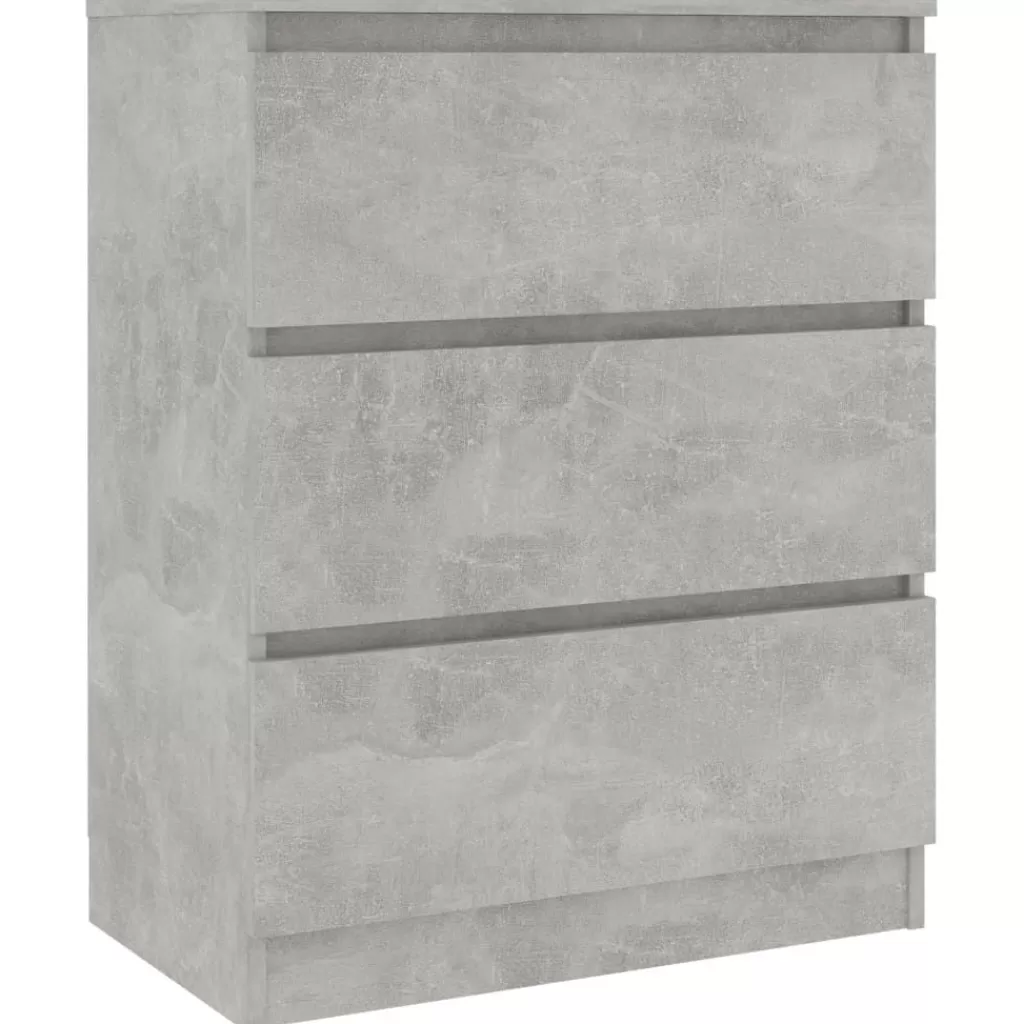 vidaXL Kasten & Opbergmeubelen> Dressoir 60X35X76 Cm Bewerkt Hout Betongrijs