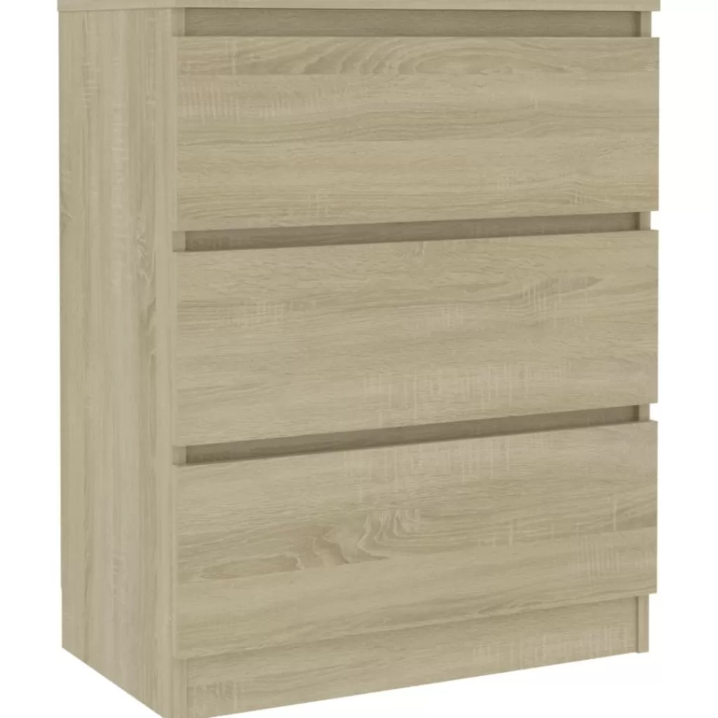 vidaXL Kasten & Opbergmeubelen> Dressoir 60X35X76 Cm Bewerkt Hout Sonoma Eikenkleurig