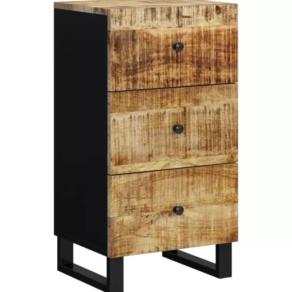 vidaXL Kasten & Opbergmeubelen> Dressoir Met 3 Lades 40X33,5X75 Cm Massief Mangohout