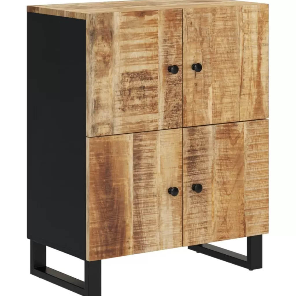 vidaXL Kasten & Opbergmeubelen> Dressoir Met 4 Deuren 60X33X75 Cm Massief Mangohout