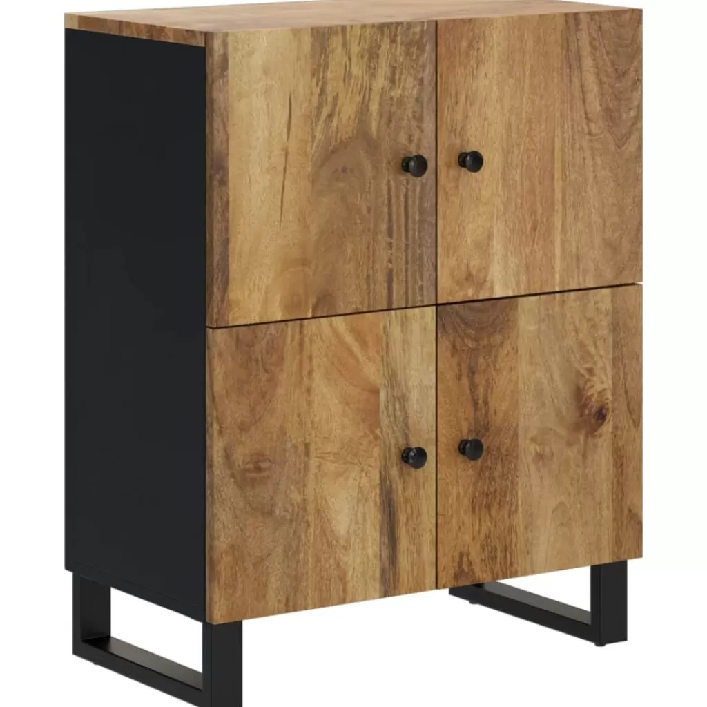 vidaXL Kasten & Opbergmeubelen> Dressoir Met 4 Deuren 60X33X75 Cm Massief Mangohout