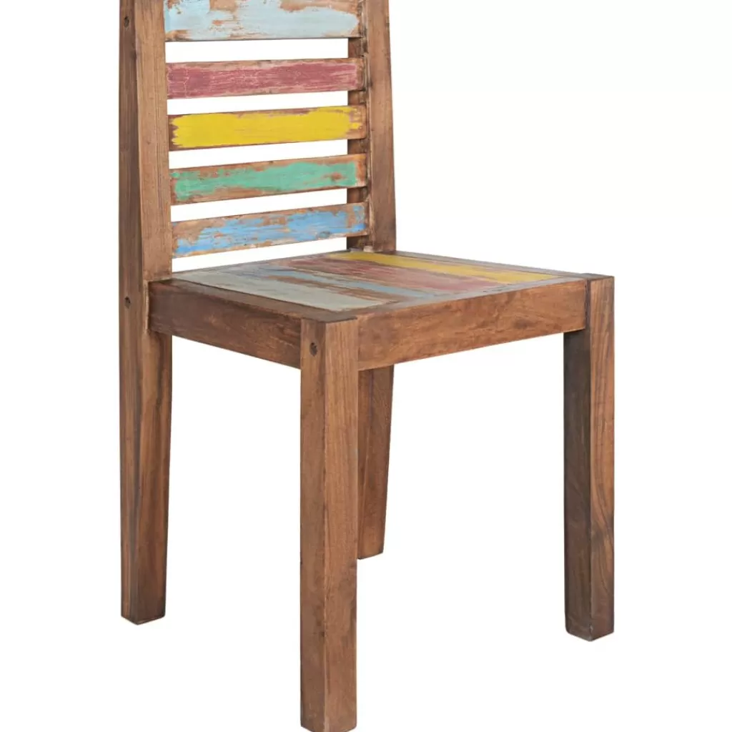 vidaXL Stoelen> Eetkamerstoelen 2 St Massief Gerecycled Hout