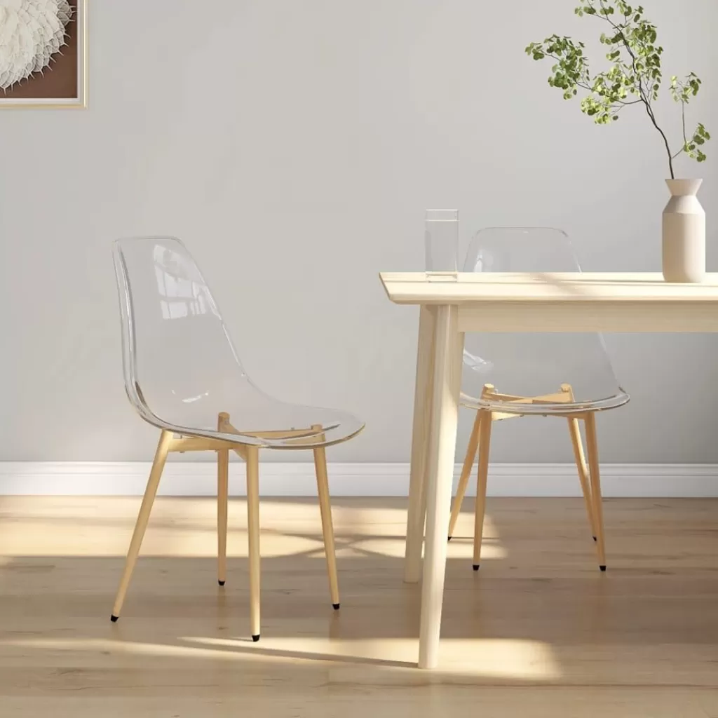 vidaXL Stoelen> Eetkamerstoelen 2 St Pet Transparant