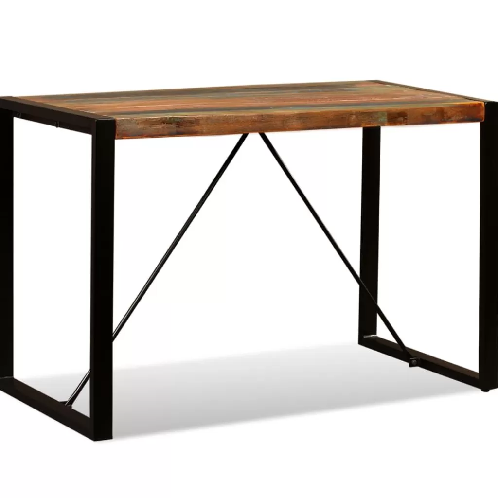 vidaXL Tafels> Eettafel 120 Cm Massief Gerecycled Hout