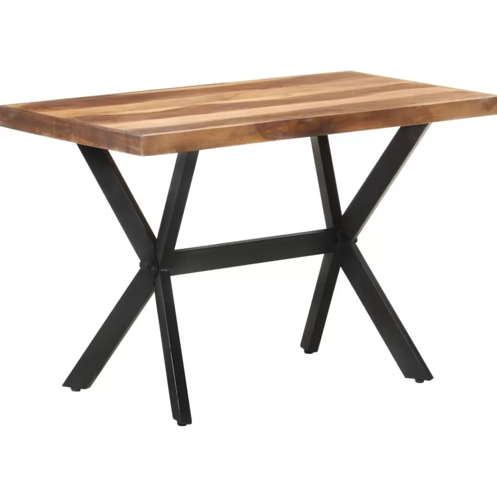 vidaXL Tafels> Eettafel 120X60X75 Cm Massief Hout Met Honingkleurige Afwerking