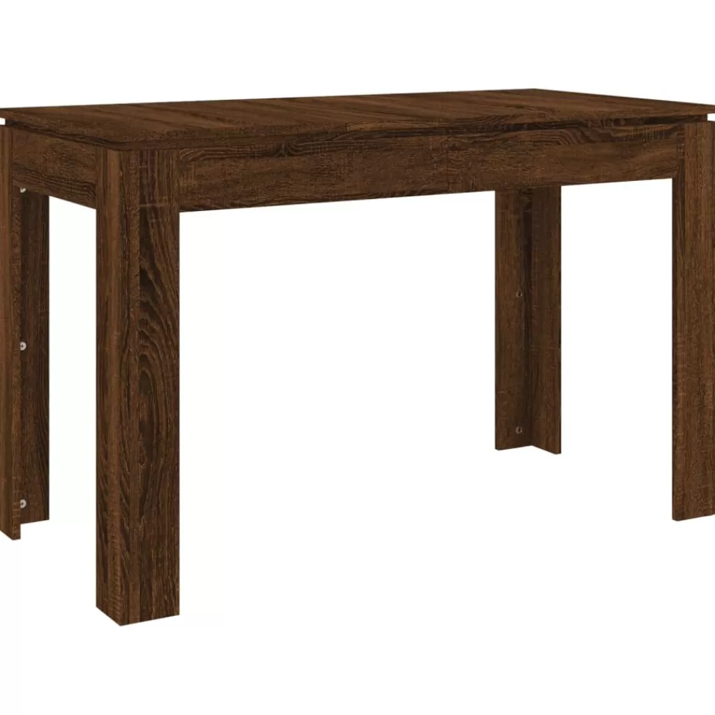 vidaXL Tafels> Eettafel 120X60X76 Cm Bewerkt Hout Bruineikenkleurig