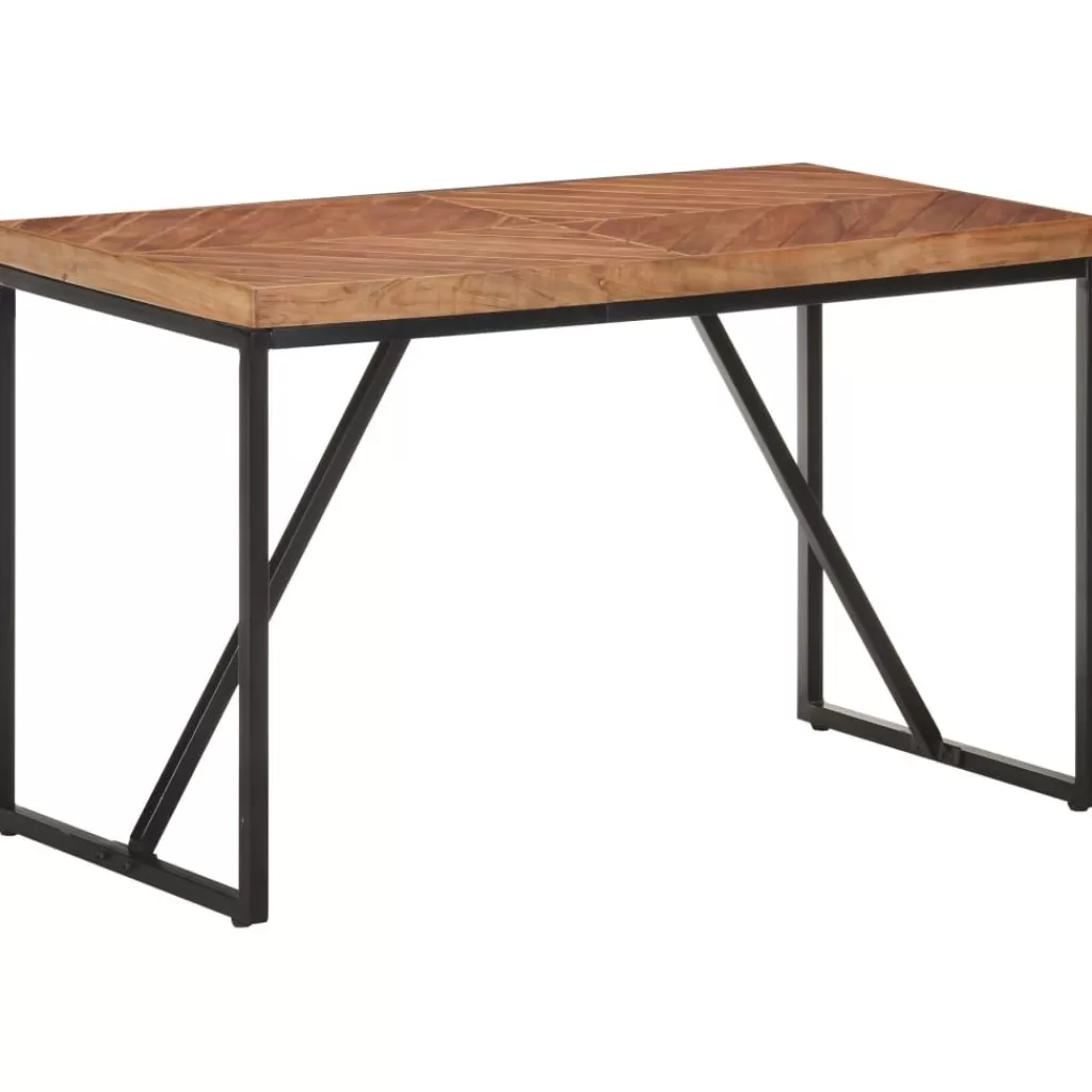 vidaXL Tafels> Eettafel 120X60X76 Cm Massief Acaciahout En Mangohout