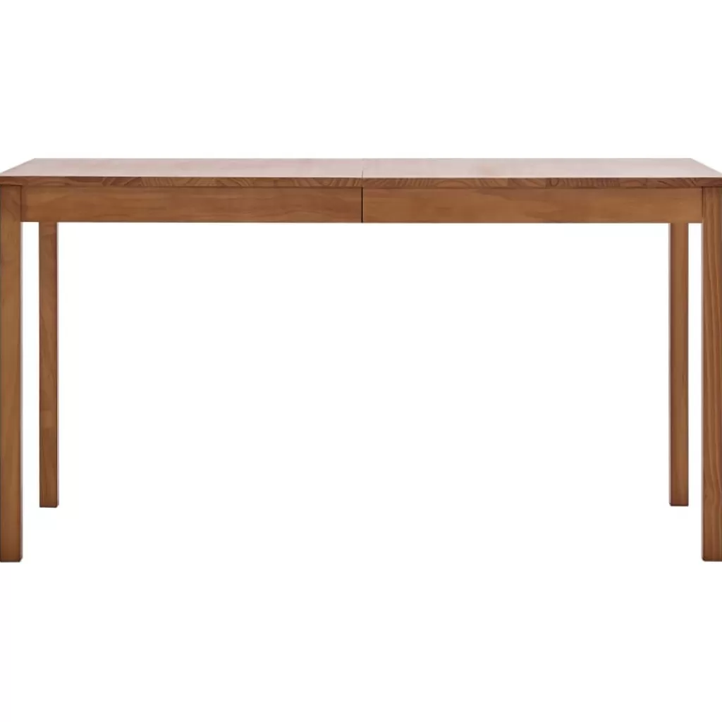 vidaXL Tafels> Eettafel 140X70X73 Cm Grenenhout Honingbruin