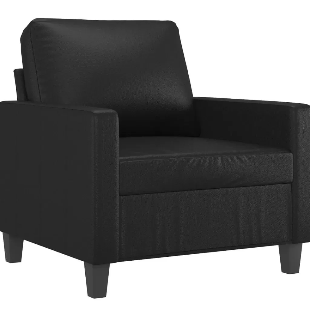 vidaXL Banken> Fauteuil 60 Cm Kunstleer Zwart