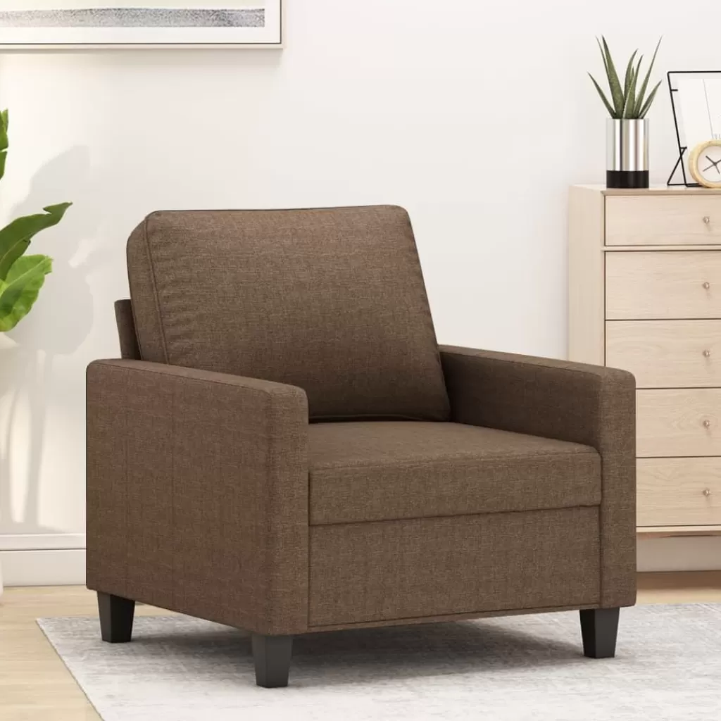 vidaXL Banken> Fauteuil 60 Cm Stof Bruin