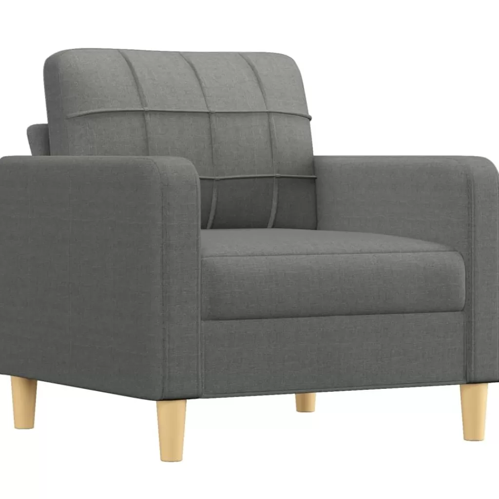 vidaXL Banken> Fauteuil 60 Cm Stof Donkergrijs