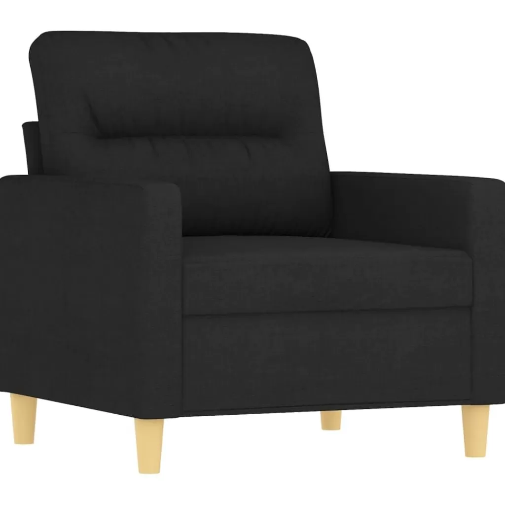 vidaXL Banken> Fauteuil 60 Cm Stof Zwart