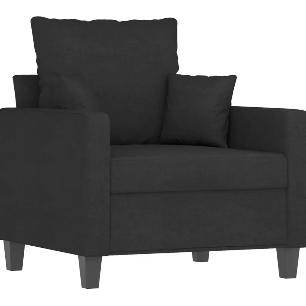 vidaXL Banken> Fauteuil 60 Cm Stof Zwart