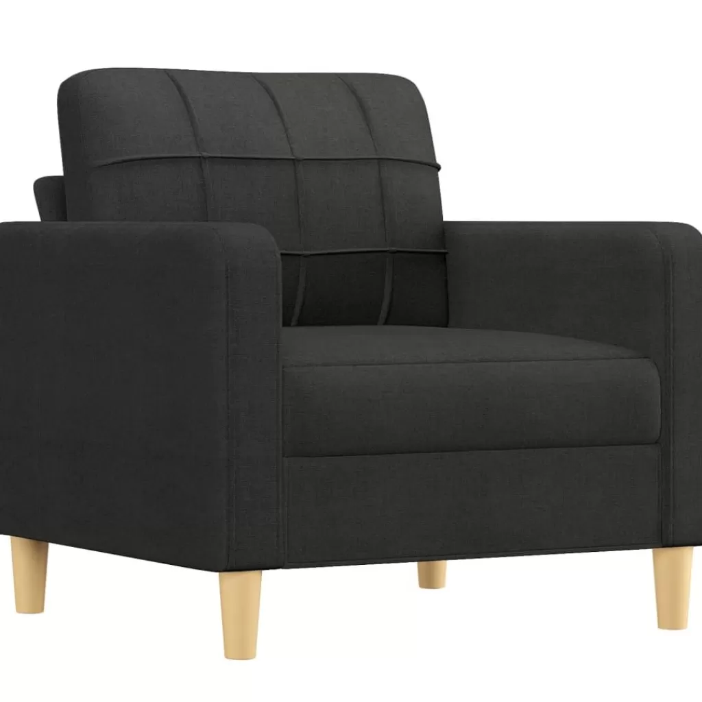 vidaXL Banken> Fauteuil 60 Cm Stof Zwart